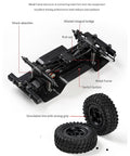 Upgraded One Eighteenth Scale RC Crawler Chassis Frame For AX-8560 TRX4 M Bronco Defender Nylon Build with wheels