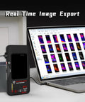 Thermal Imaging Multimeter With Macro Lens And Date Recorder 428x320 IR Resolution 15 Palettes 20000 Counts in use with laptop