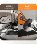 Before and after using Electric Chainsaw Sharpener Kit With Angle Guide And 4 File Size Wheel Bits For Fast Easy No Sweat Chain Maintenance Includes 120V Tool Wrench And Free Ebook For Any Chainsaw