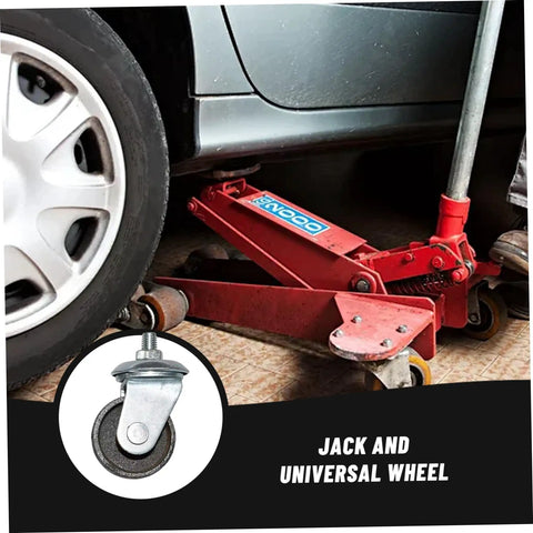 Two Pack Heavy Duty Steel Caster Wheels For Three And Four Ton Floor Jacks Smooth Rolling Drop In Replacement Parts on garage jack.