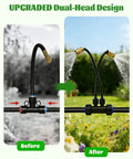 66Ft Drip Irrigation System With 40 Nozzles For Lawn And Raised Bed Automatic Garden Watering Kit dual head design comparison