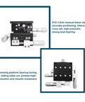 60 X 60mm XYZ 3 Axis Linear Stage With Manual Sliding Table For Optical Lab Precision Measurement, Aluminum Alloy Build, Trimming Bearing Tuning Platform