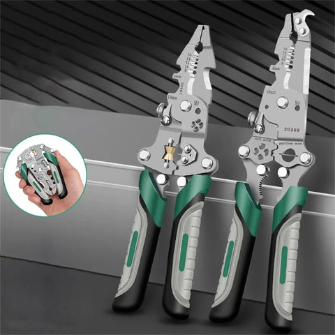 Get The Done Fast With This 16 In 1 Needle Nose Wire Stripper And Cutter, carbon steel tool with ergonomic handles, ideal for electrical tasks.
