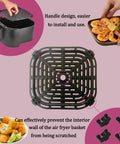 Heavy Duty Carbon Steel Air Fryer Grill Plate For 6 Quart Paris Hilton Bella Pro Series showing handle design and nonstick surface.