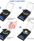 Portable Jewelry Scale 50g Capacity 0.001g Precision Microgram And Milligram Scale For Powder With Tray Tweezers And Calibration Weight