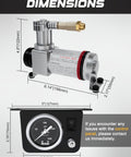 Onboard Air Compressor System For Truck Airbag Suspension Universal Air Bag Kit dimensions with control panel