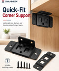 Beefy Heavy Duty Stainless Steel Corner Brackets With Screws For L Shape Furniture Joints And Floating Wall Shelves black support