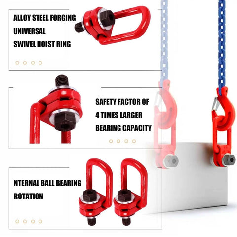 Bombproof Forged Alloy Steel Swivel Hoist Ring With Smooth 360 Degree Rotation And Legit 4X Safety Factor Perfect For Heavy Duty Rigging Jobs And Serious Metal Fabrication Work