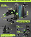 Fine-tuning bracket adapter with magnetic base for 3x360 Degree Green Laser Level With 3D Self-Leveling Cross Lines.