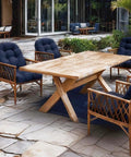 Cozy Up Outdoor Indoor 18 By 18 Inch Waterproof Floral Seat Cushions Set Of 2 on patio chairs around a wooden table