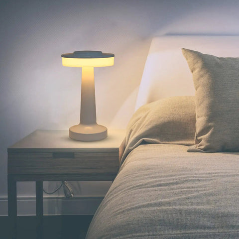 Two Pack Nightstand Lamps With Sensor Control And USB Charging Portable Bedside Lights For Kids With Stepless Dimming