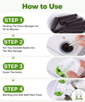 Instructions for using 86 Piece Hydroponic Pods Kit With 600ml A And B Nutrients 40 Grow Sponges 40 Labels 1 Tweezer For Indoor Gardeners