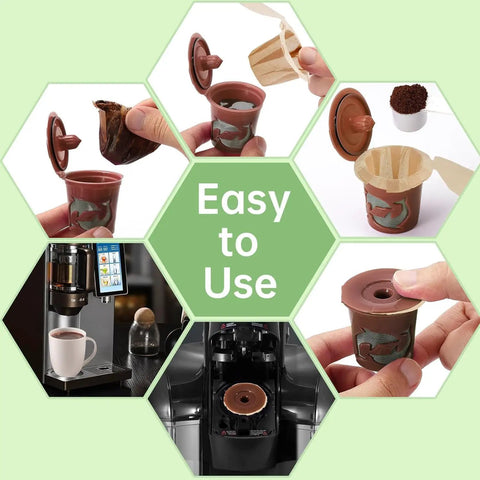 Keurig Compatible Disposable Coffee Filters 300 Pack Natural With Lid No Mess Easy Fill Paper Filters For Keurig Single Serve Machines Fits Reusable Pods And All Keurig Coffee Makers in use with different coffee machines and filling methods.