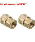 Brass 1/4-inch quick-connect pressure washer couplers, set of two, with knurled collars (Amazon)