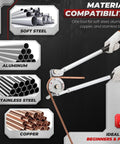 Top Rated Flexzion 1/2 Inch Outer Diameter Tubing Bender Tool For Precise Copper Pipe Bending with materials shown.