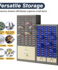 Heavy Duty Parts Organizer Cabinet Tough As Nails Steel Storage Bin For Real Deal Shop And Garage Solid Tool Chest with multiple sorting drawers