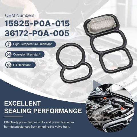 Honda Civic Si 1999 2000 VTEC Solenoid Gasket Kit Replacement Upper And Lower Head Valve Gasket Set overview