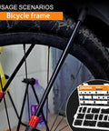Bicycle frame with Must Have Black Nylon Spacers Kit With 820 Pieces And 14 Size Assortment for installation use shown.