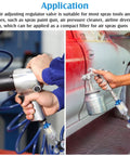 Two Pack One Quarter Inch Air Pressure Regulator And Water Separator Kit For Air Compressors used with spray guns on car