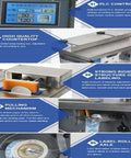 Top Notch Automatic Right Angle Labeling Machine, 90 Degree Corner Applicator with PLC control panel and durable counter.