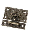 Old School Vintage Style Key Hasp Lock 55x47mm For Small Boxes Brass Tone Chest Lock Antique Brass Finish Durable Zinc Alloy Construction