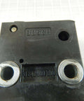 Close-up of Single unit Stop latch with proximity sensor CLAMP 310A, part 0-842-900-300, heavy-duty door locking mechanism.