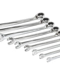 XL X Beam Reversible Ratcheting Wrench Set 9 Piece SAE 12 Point Combination Tools For Automotive Repair