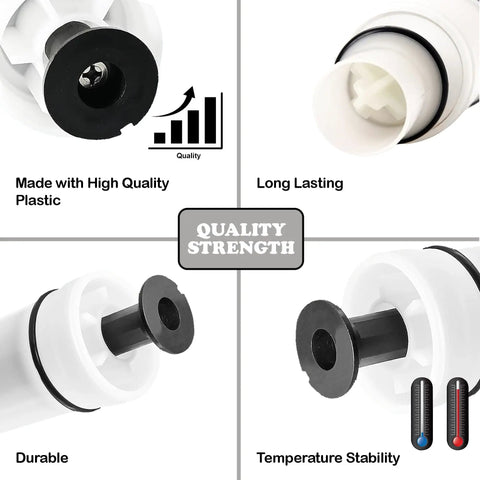 Replacement Flush Cartridge C100500K For 500 501 501A 501B 503 504 Toilet Tanks showing durable plastic components