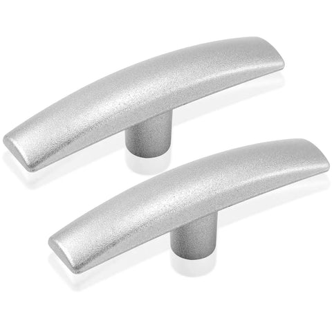 Two Pack RV Waste Valve Handle Replacement For 1/2 Inch, 1-1/2 Inch, 2 Inch And 3 Inch Gate Valves, Aluminum Grey Water Tank Valve Handles