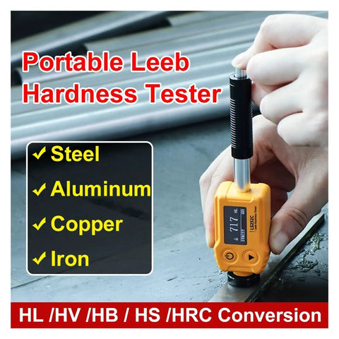 Heavy Duty Portable Digital Hardness Tester For Steel And Cast Iron Featuring Dead Nuts Accurate Leeb Gauge Readings, handheld measuring steel.
