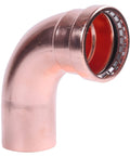 Solid Lead Free Press Copper 90 Degree Elbow Fitting With Female Threaded End No Sweat Install Heavy Duty Plumbing Connector close-up view
