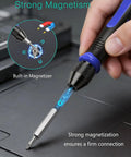 Premium 30 Piece Mini Precision Screwdriver Set With Magnetic Bits For Phone And Laptop Repair Torx Phillips Flat Drivers Plus Household Electronics Tools That Make Fixing Stuff A Total Breeze, magnetized bit close-up