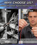 Before and after comparison of wire splicing with One Second Push In Wire Connectors With Locking Buckle Flame Retardant