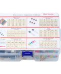 1540 Piece Electronics Component Assortment Kit With LED Diodes Transistors Resistors Capacitors And 40 Pin Male To Male Jumper Wires For DIY Projects And Maker Enthusiasts in plastic storage case