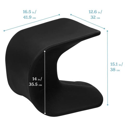 Wave Seat Perch Stool 14 To 15.1 Inch Seat Height Flexible Seating For Classrooms Black 2 Pack Kid Friendly Ergonomic Multi Mode Stool That Evolves From Inverted Rocker To Saddle Seat To Perch