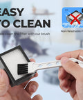 Person cleaning Top Rated High Efficiency Vacuum Filter Replacement Kit For Roomba I E J Series Must Have With I7 I7 Plus I3 I3 Plus I4 I4 Plus I6 I6 Plus I8 I8 Plus E5 E6 E7 Includes Cleaning Brush 6 Pack with brush