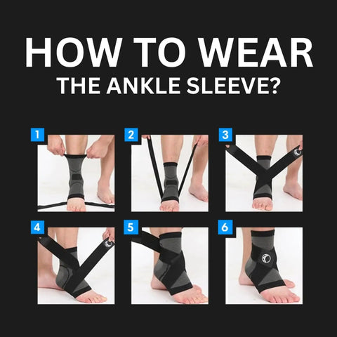 How to wear Plantar Fasciitis Relief Ankle Compression Sleeve For Women And Men All Day Comfy Pain Relief And Swelling Reduction Achilles Tendinitis Support Injury Recovery Flexible Ankle Brace step by step.