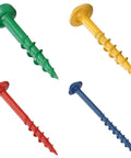 Color-coated screws for Pocket Hole Screw Set For Softwoods Coarse Thread 350 Count With Color Coated Finish And Square Drive Pro Grade