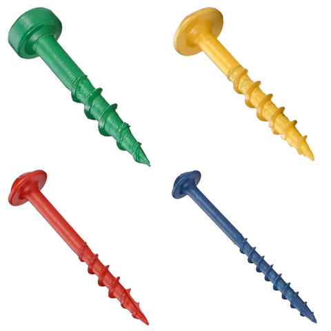 Color-coated screws for Pocket Hole Screw Set For Softwoods Coarse Thread 350 Count With Color Coated Finish And Square Drive Pro Grade