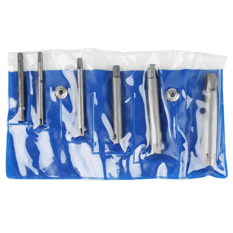 Premium Tap Extractor Set Makes Removing Stripped Or Broken Screw Heads A Total Breeze With This High Speed Steel Kit Perfect For Home Repair Jobs Involving Industrial Bolts And Tough Metal Fasteners That Just Won't Budge, 6-piece HSS set in blue pouch