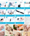 Product usage instructions for Badass Nail Dust Collector Vacuum With Sturdy Table Mount And Dimmable Led Light for cleaning nails.