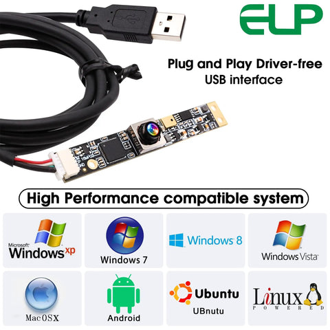Ultra HD 16MP Autofocus USB Cam With Built In Mic for PC and Laser Engraver Mini UVC USB 2.0 Lightburn Compatible Webcam Module with USB plug