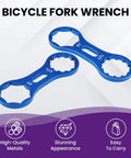 2 Pack Aluminum Alloy Fork Cap Wrench Set For Bikes Front Suspension Cap Tool Lightweight Built Tough Corrosion Resistant