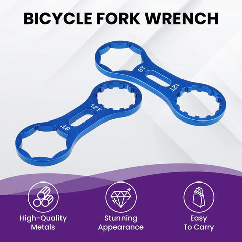 2 Pack Aluminum Alloy Fork Cap Wrench Set For Bikes Front Suspension Cap Tool Lightweight Built Tough Corrosion Resistant