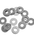 AXK1024 Needle Roller Thrust Bearing Kit Comes With 10 Precision Bearings Plus 20 Hardened Washers, steel set