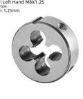 Left Hand M8 1.25 Tap And Die Set For Metric Threads 8mm Cutting Diameter Pro Grade High Speed Steel Tap And Alloy Die