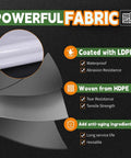 Heavy Duty White Tarp 12x20 Feet, 12 Mil Waterproof Poly Tarp With Metal Grommets And Reinforced Edges, UV Resistant And Weatherproof
