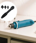 Heavy Hitter Ratchet Drill Chuck Key With Magnetic Quick Swap Heads, Universal Fit For Electric Drills and Presses shown with bits.