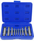 Super Tough Steel Broken Taps Remover Kit For M4 To M24 And Imperial Sizes, Perfect Set To Extract Stripped Screws Rusty Bolts Corroded Fasteners Easy Fix For Any Auto Or DIY Home Project Job, blue case