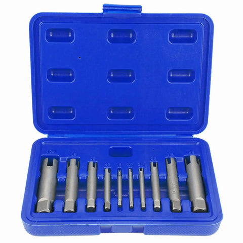 Super Tough Steel Broken Taps Remover Kit For M4 To M24 And Imperial Sizes, Perfect Set To Extract Stripped Screws Rusty Bolts Corroded Fasteners Easy Fix For Any Auto Or DIY Home Project Job, blue case